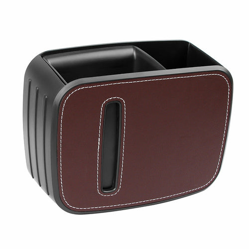 Brown and black car cup holder with a white background