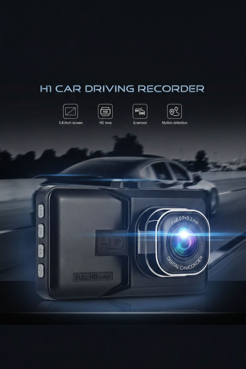 1080P Dash Cam G-Sensor, Loop Recording & Black Box Camera