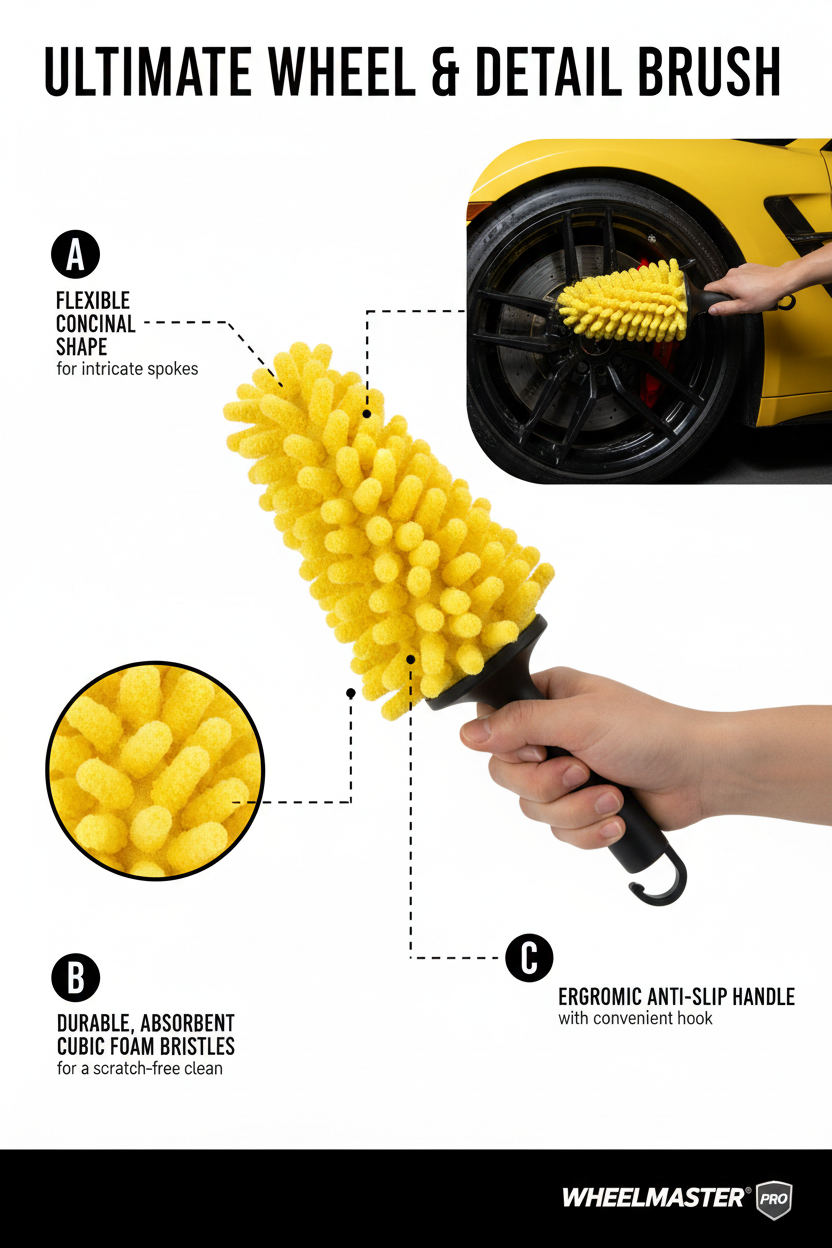 Universal Auto Car Accessories Car Rims Care Tire Wheel Washing Brush